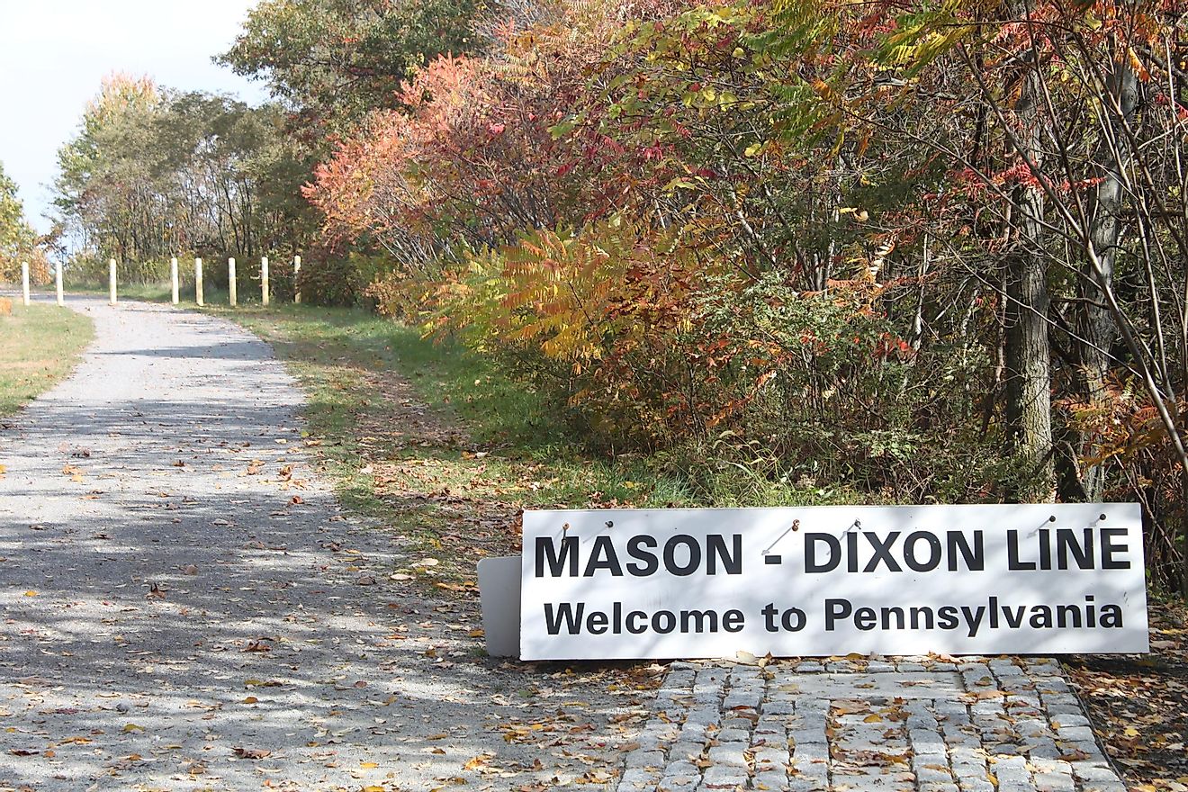Mason-Dixon Line in Somerset County, Pennsylvania. 