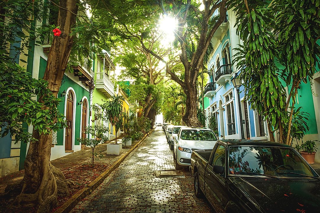 A historic street in Old San Juan, Puerto Rico. 