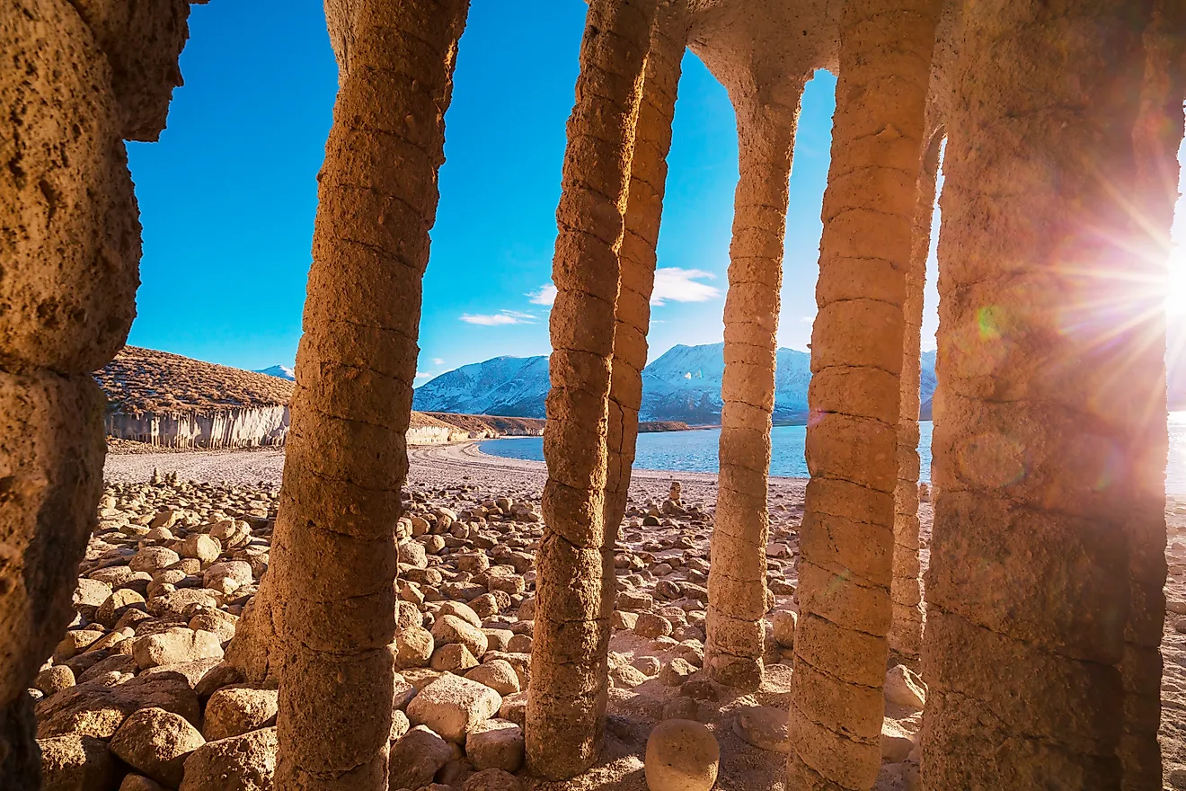 Crowley Lake Columns in Mono County, California.