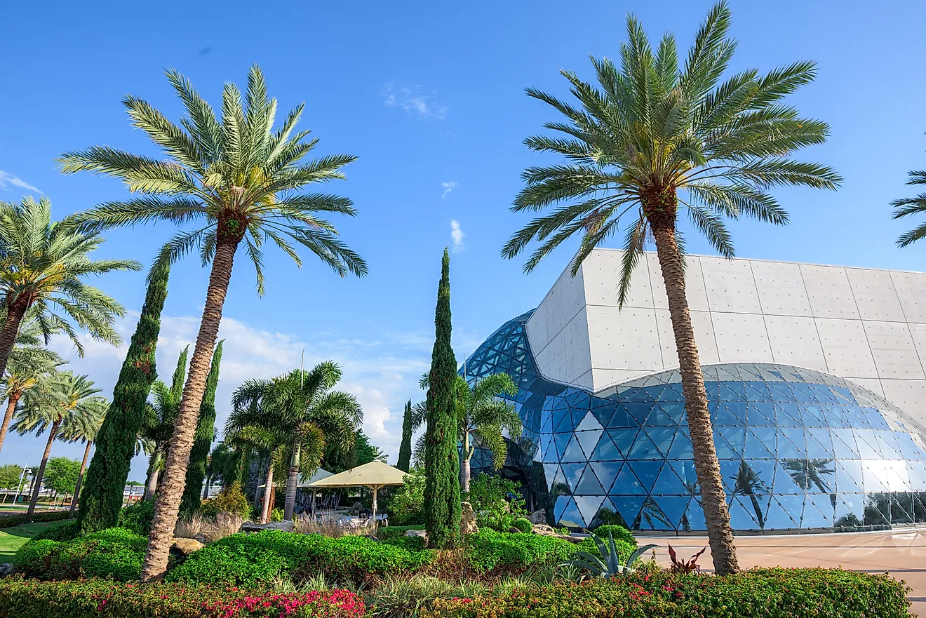 Exterior of the Salvador Dalí Museum in St. Petersburg, Florida. (Editorial credit: Sean Pavone / Shutterstock.com)