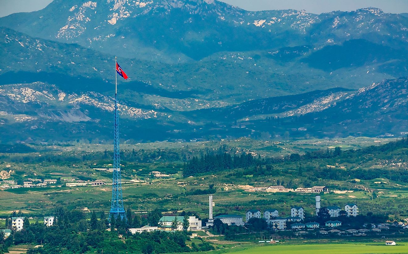 The so-called "Peace Village" in North Korea. Chintung Lee / Shutterstock.com. 