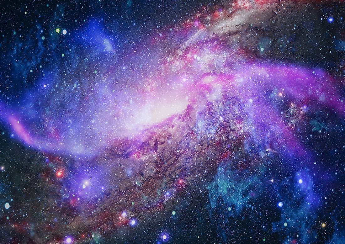 A 3D rendering of deep space. 