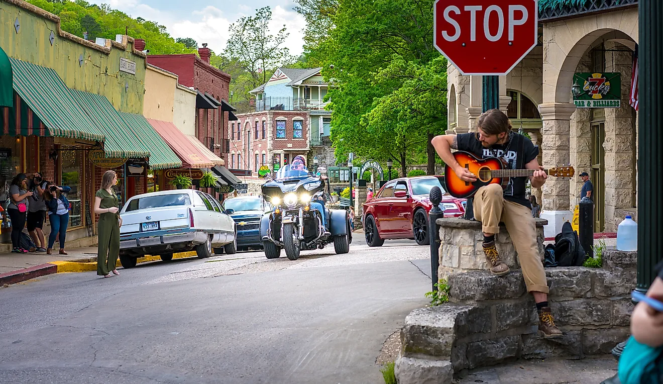 Downtown Eureka Springs, Arkansas . Image credit: shuttersv / Shutterstock.com.