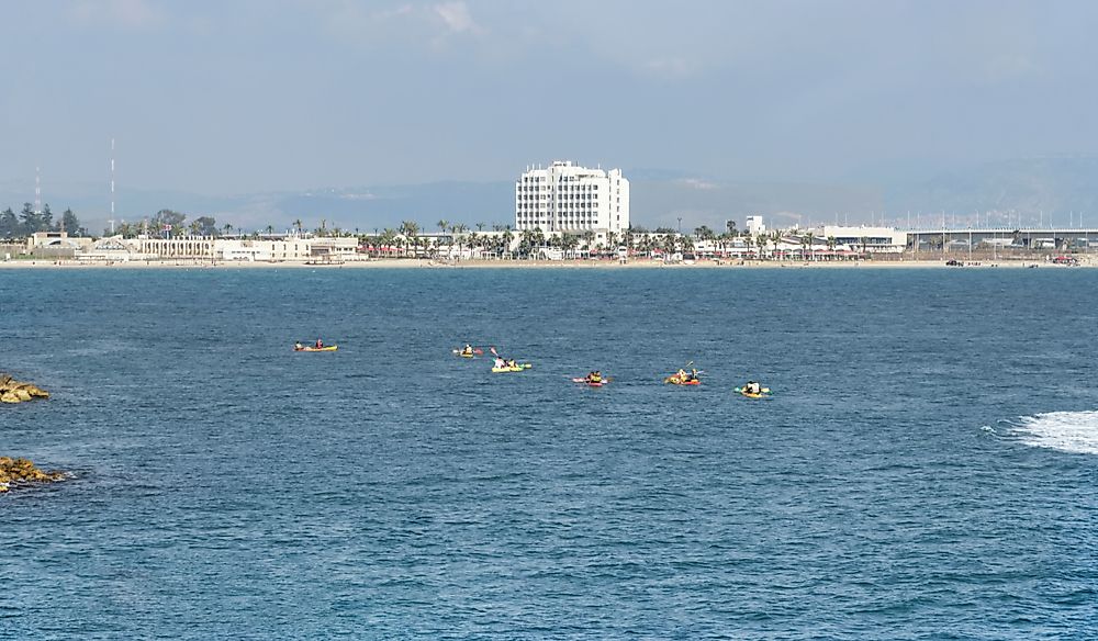 Levantine Sea coast in Acre, Israel. Editorial credit: NataliaVo / Shutterstock.com