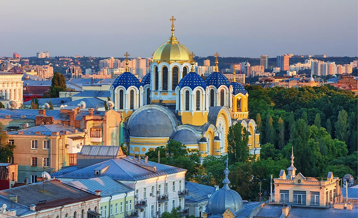A view of Kiev, the largest city in Ukraine.