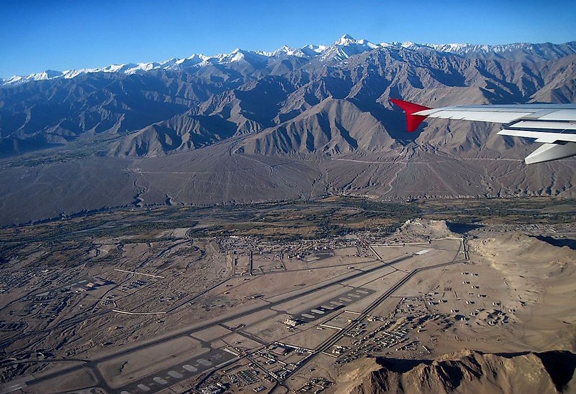 Leh Kushok Bakula Rinpoche Airport, Ladakh, India.