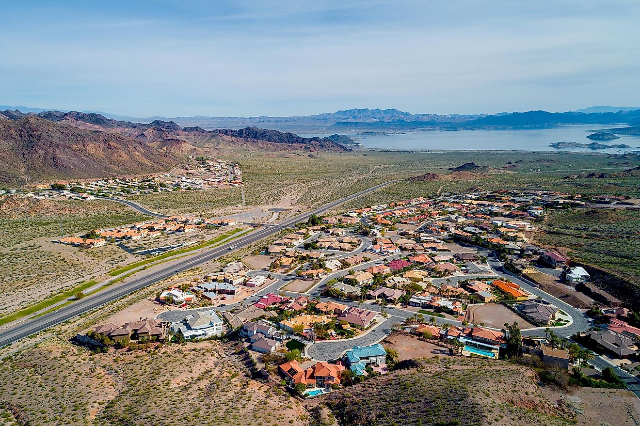 Aerial view of Boulder City, Nevada.