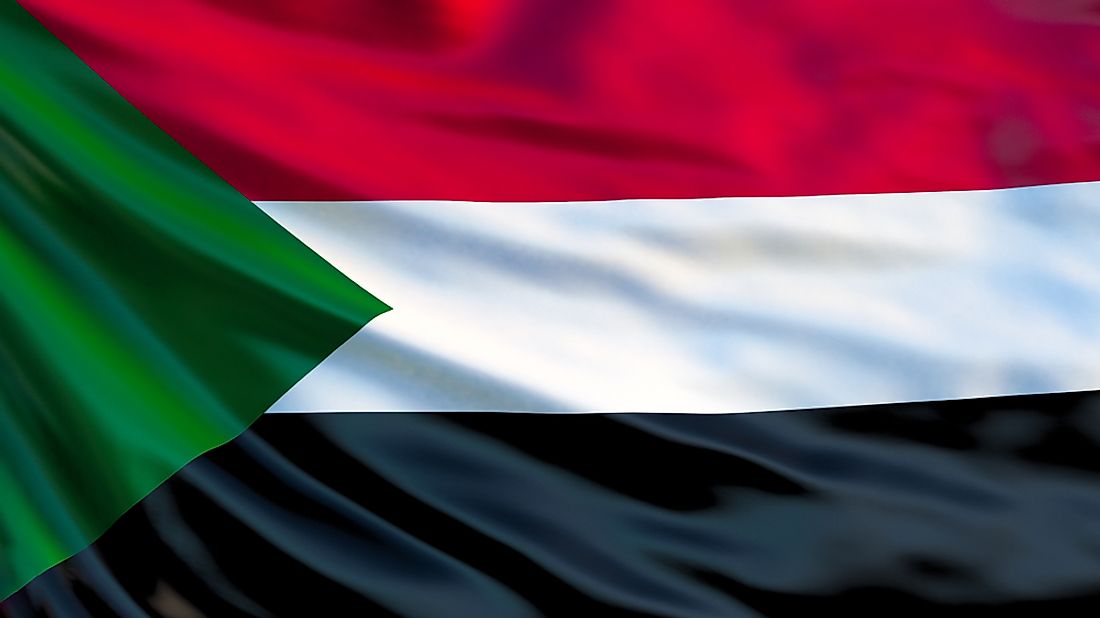 The flag of Sudan. 