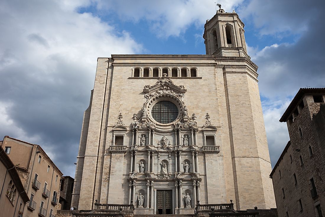 Cathedrals, such as this one in Girona, dominate many of Catalonia's towns and cities.