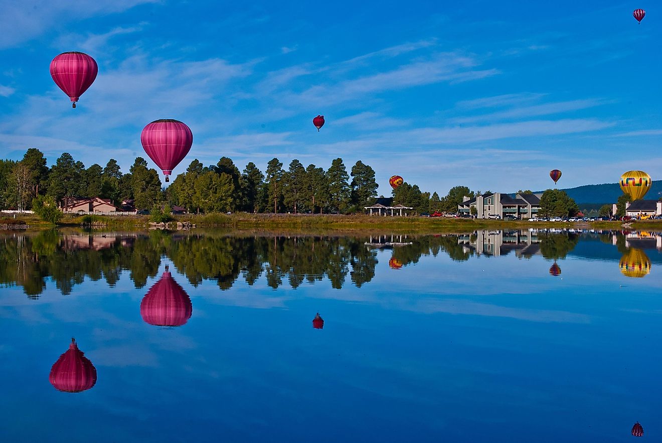 Hot air balloon festival in Pagosa Springs, Colorado.