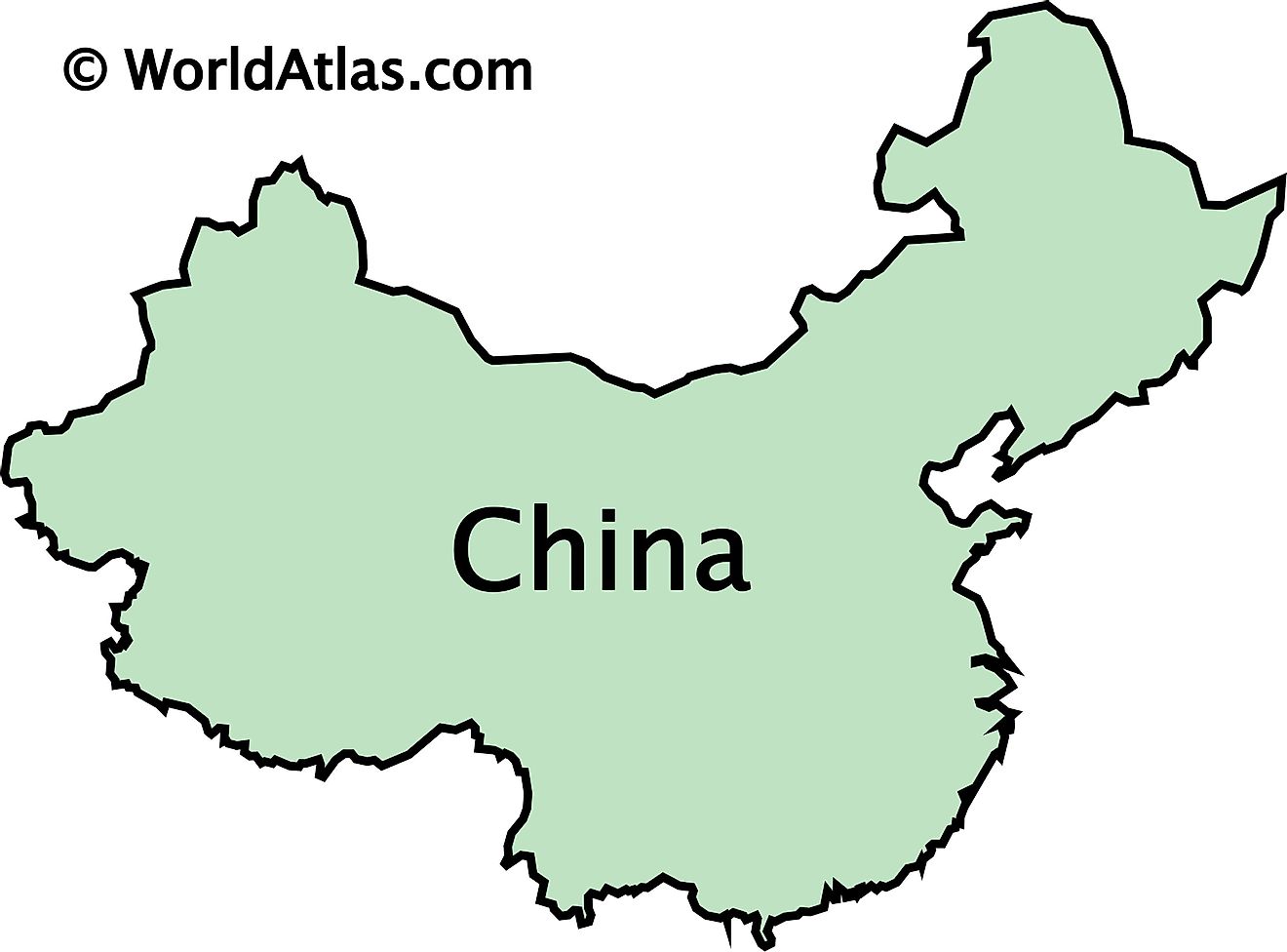 Mapa de contorno de China