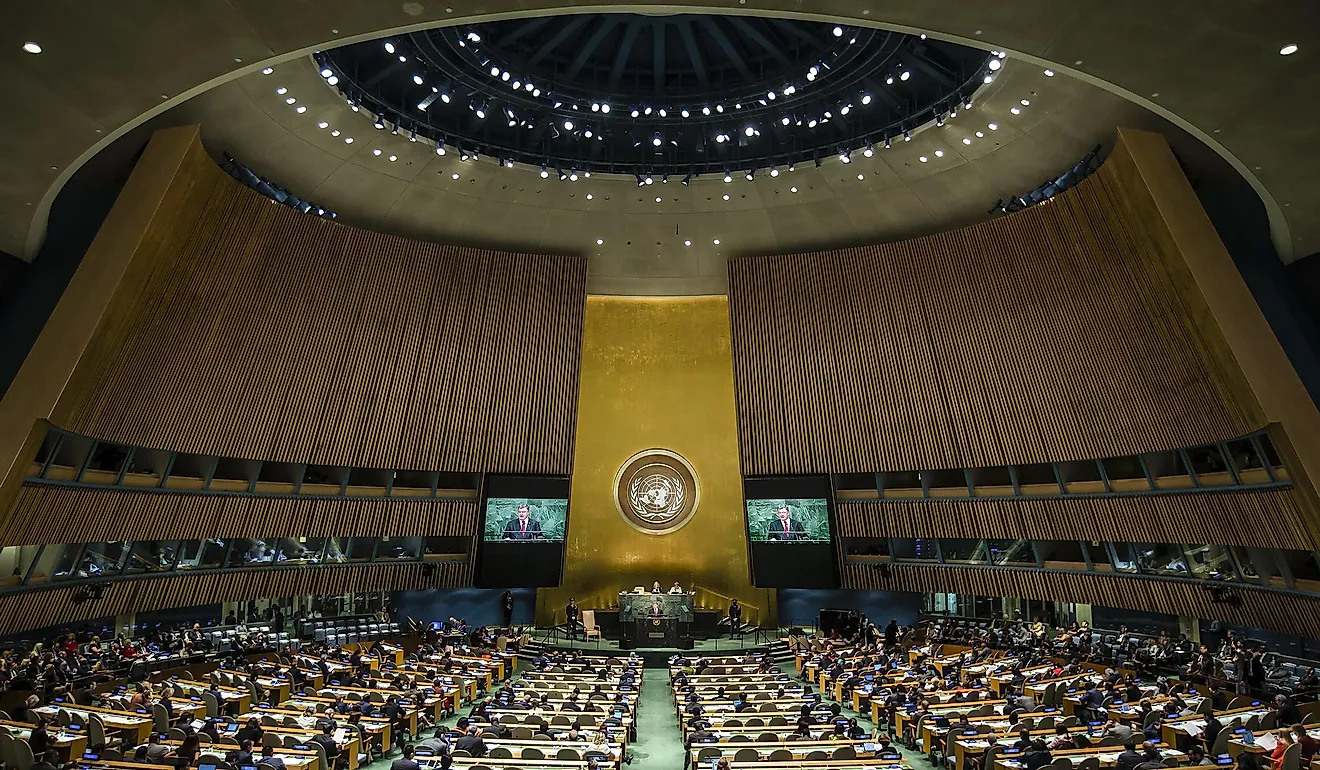 NEW YORK, USA - Sep 29, 2015: A Speech During a General Assembly of the United Nations in New York
