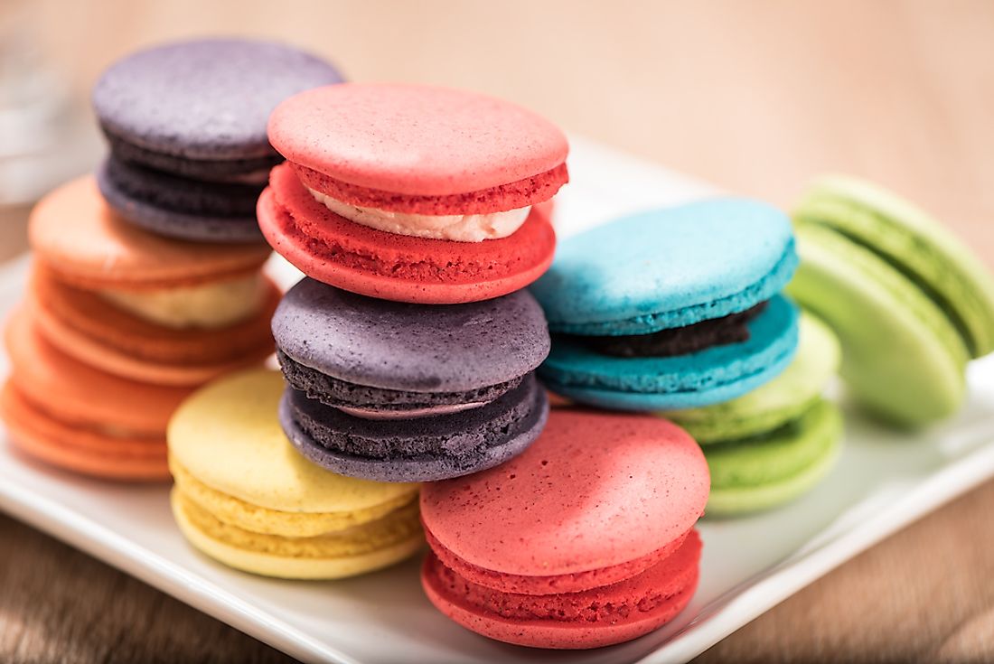 A selection of French macarons. 