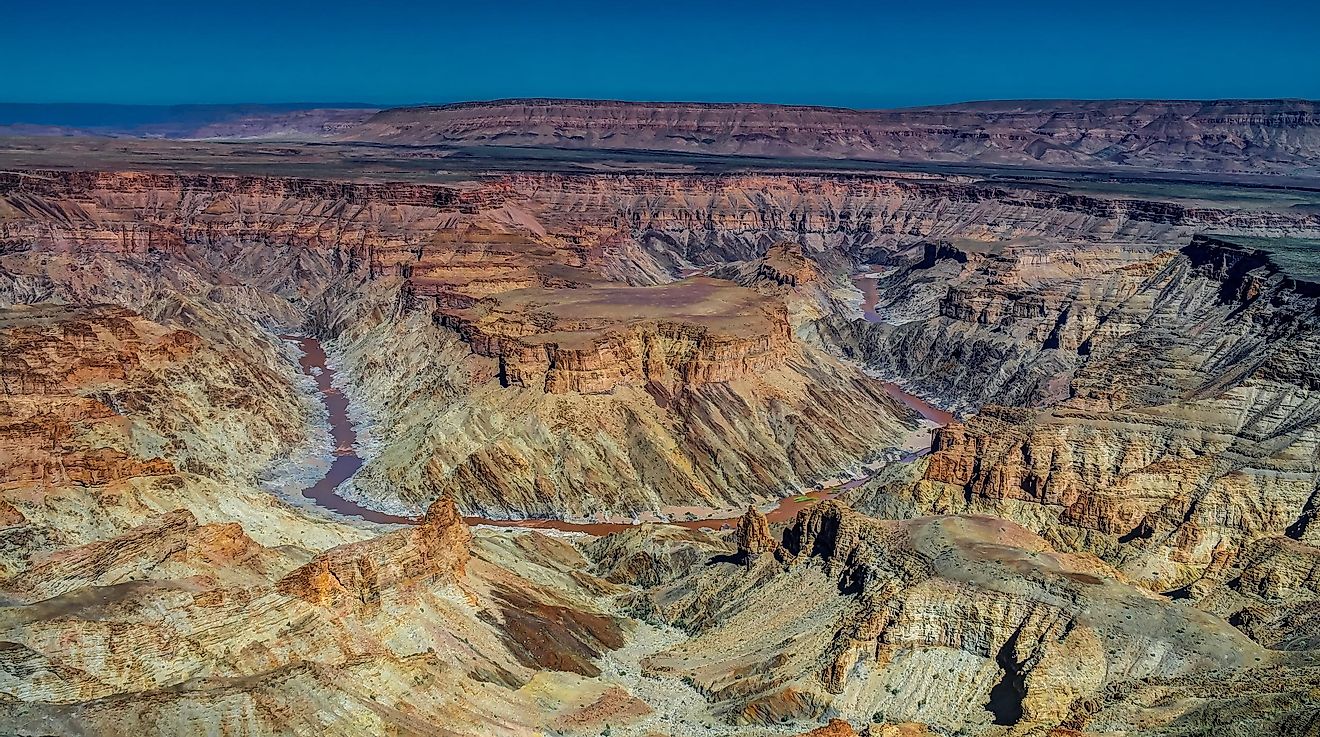 The Fish River Canyon in South Namibia.