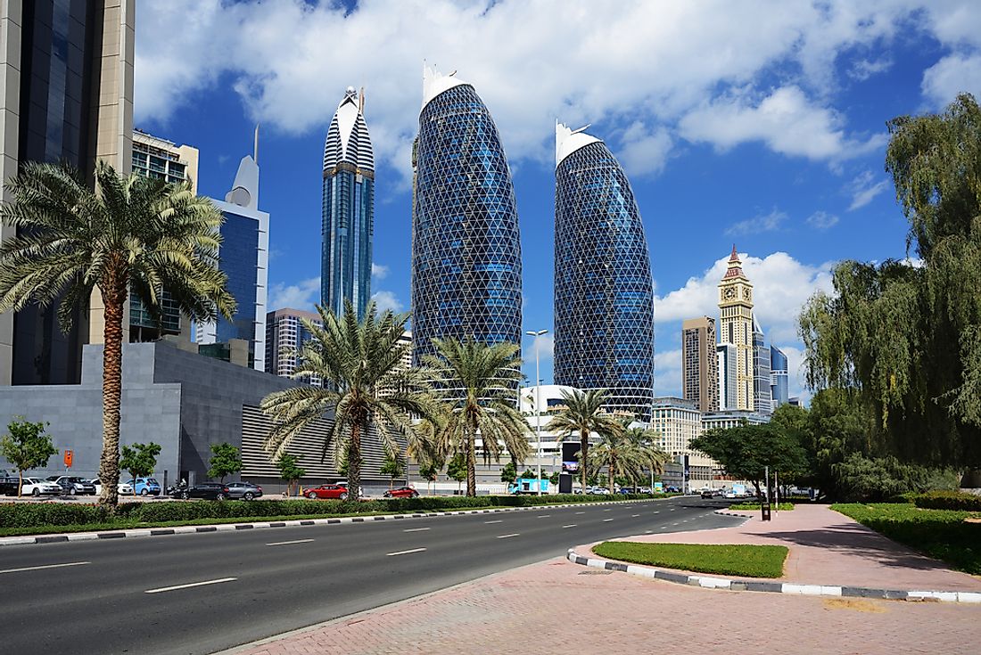 City street in Dubai. 