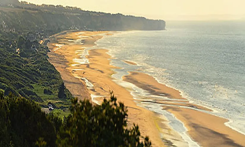 Omaha Beach landscape 67 years after landing. 