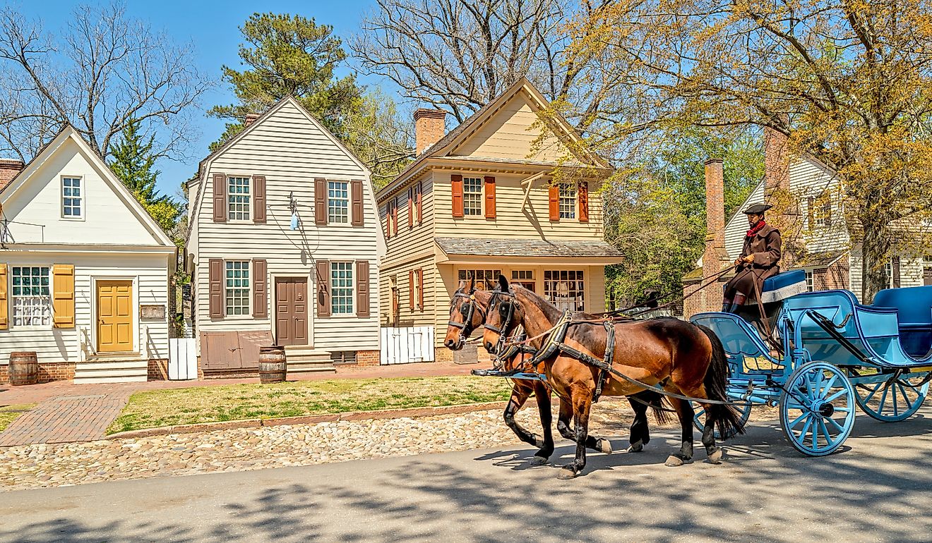 Horse Carriage in Williamsburg, Virginia, USA. Editorial credit: Stuart Monk / Shutterstock.com