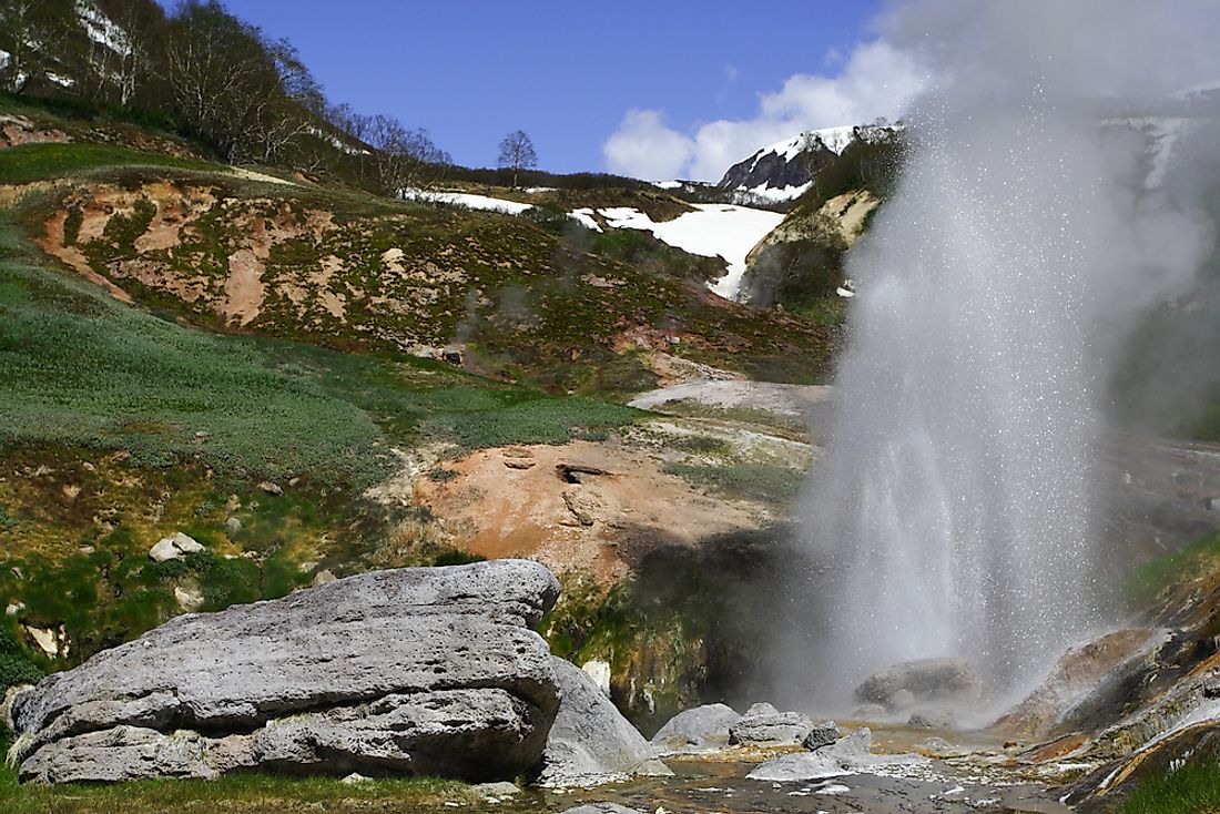 Valley of Geysers is home to about 90 geysers, the second largest concentration in the world. 
