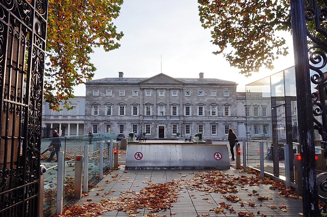 Leinster House in Dublin is the seat of the legislature. Editorial credit: EQRoy / Shutterstock.com