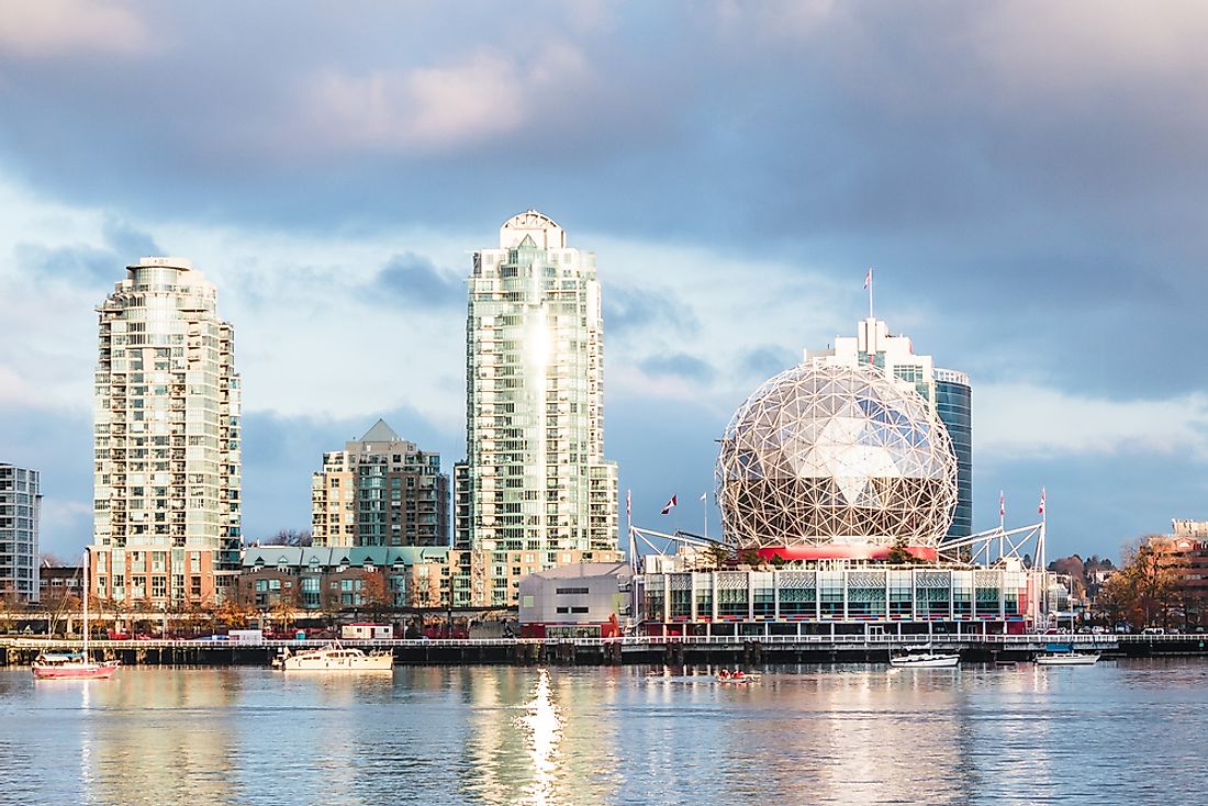 The sphere of what is now Science World is a remnant of Expo '86 in Vancouver. 