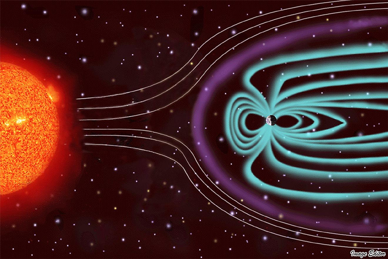 The solar wind, a plasma, is a stream of charged particles formed from systems of electrical currents within the sun's corona and behaves like an electrically conducting fluid. Image credit: Image Editor/Shutterstock.com