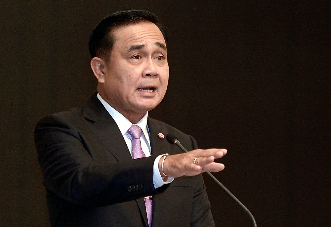 Prayut Chan-o-cha, the current Prime Minister of Thailand. Editorial credit: PKittiwongsakul / Shutterstock.com. 
