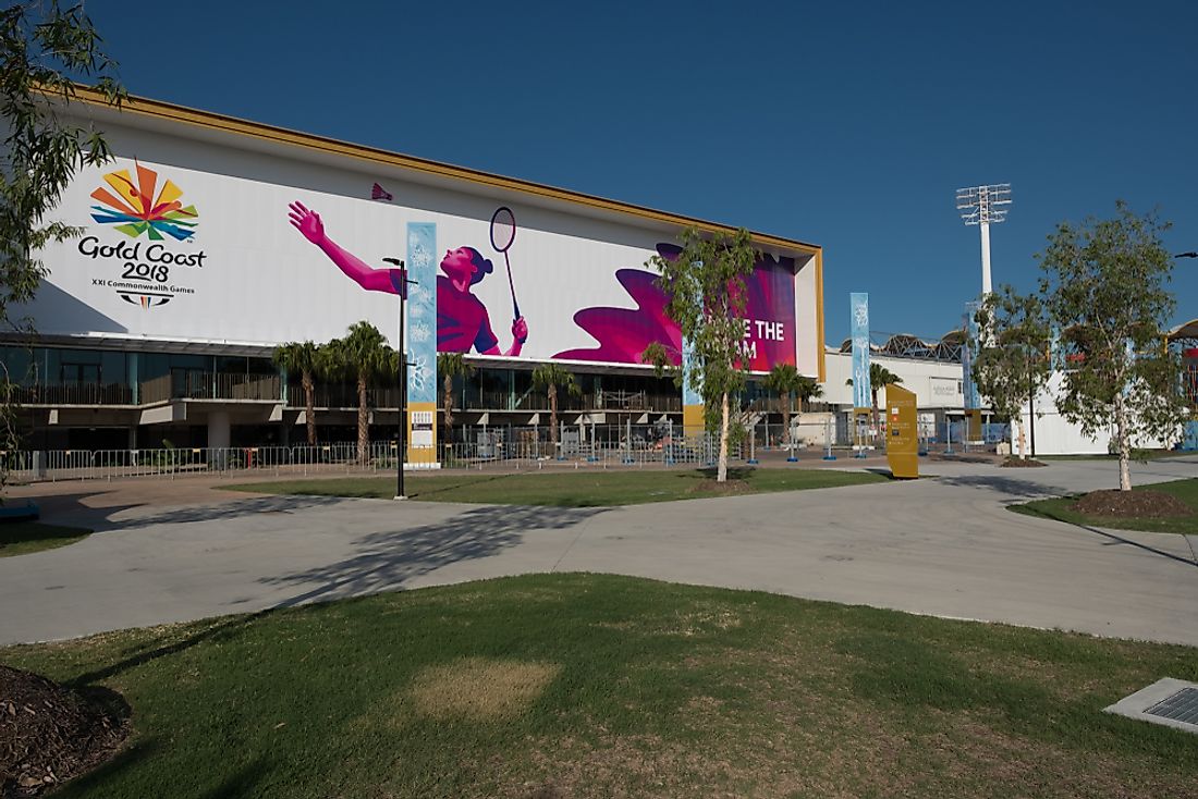 Metricon Stadium, in the Gold Coast, Australia, which was used in the XXI Commonwealth Games. Editorial credit: DAE Photo / Shutterstock.com.