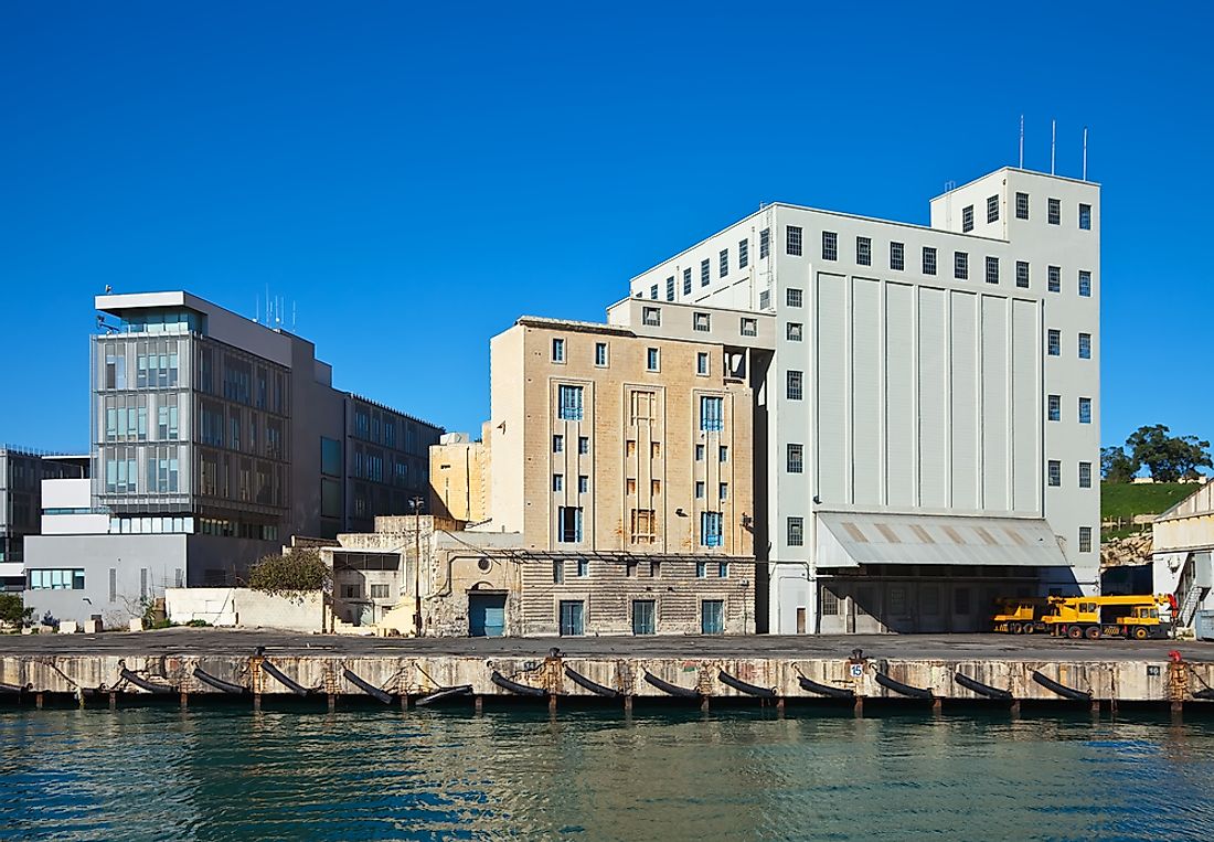 A sea port in Malta. 