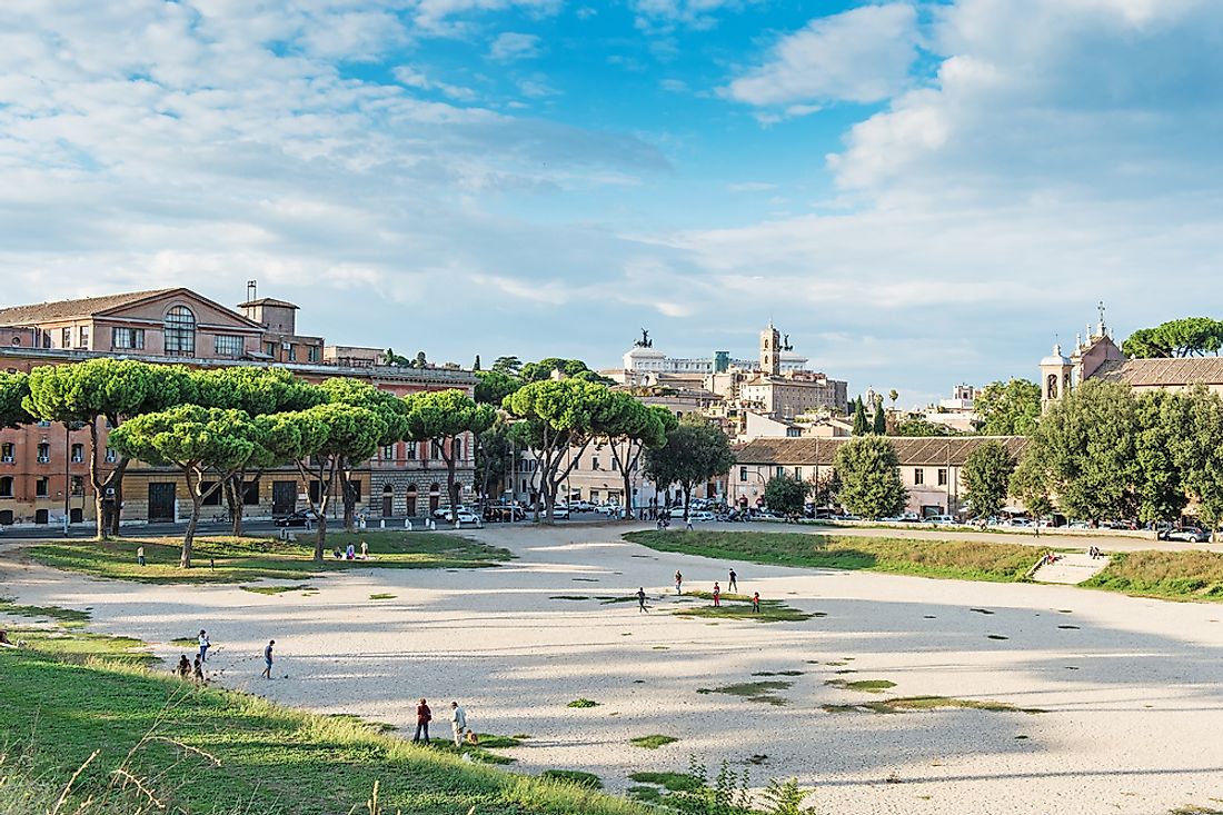 The Circus Maximus in Rome. 