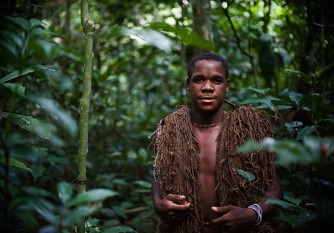 A mbuti man in the Central African Republic. Editorial credit: Sergey Uryadnikov / Shutterstock.com. 