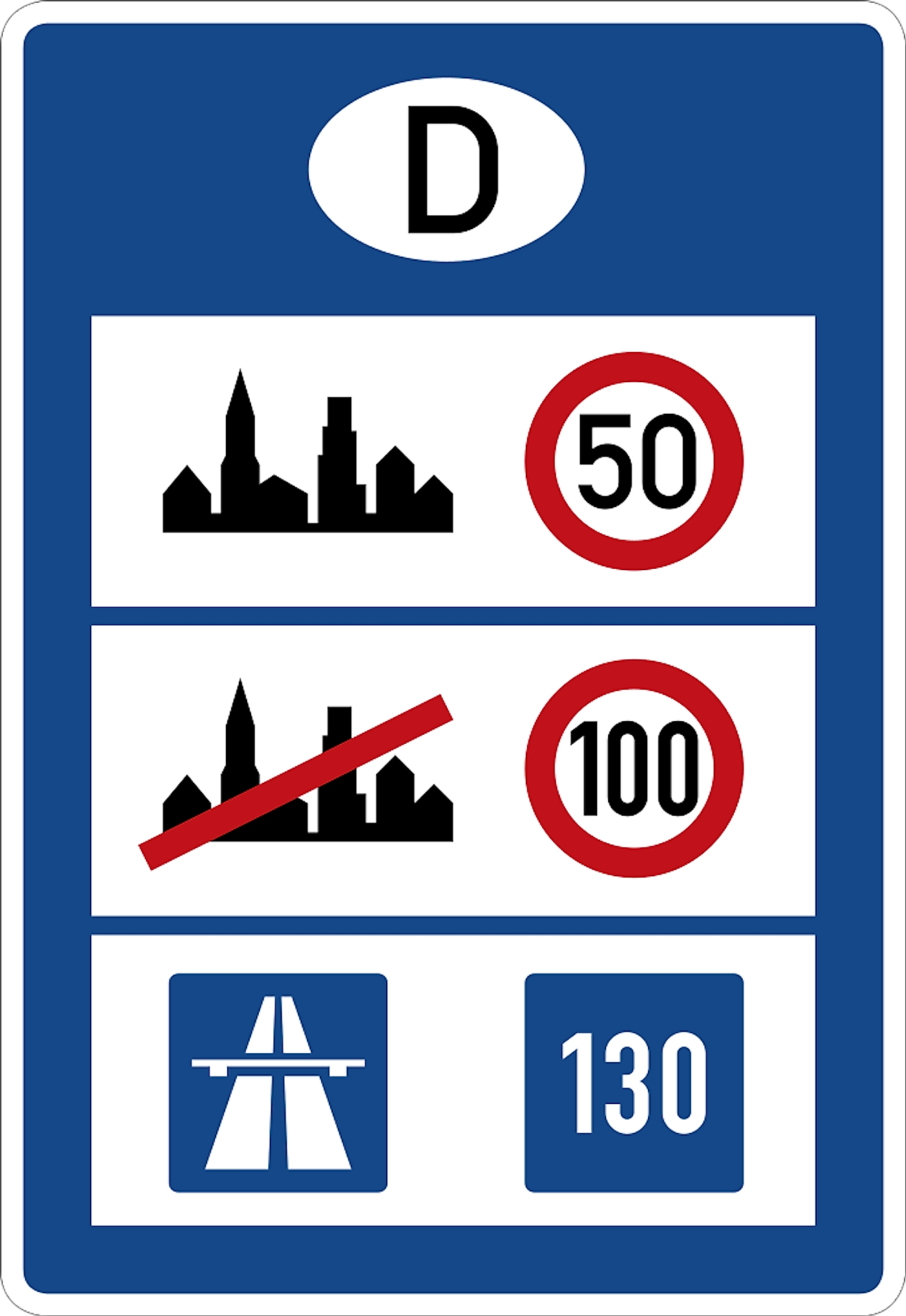 The recommended top speed on the German Autobahn is 80 mph (130 km/h). Image credit: Andreas 06 and Mediatus/Public domain