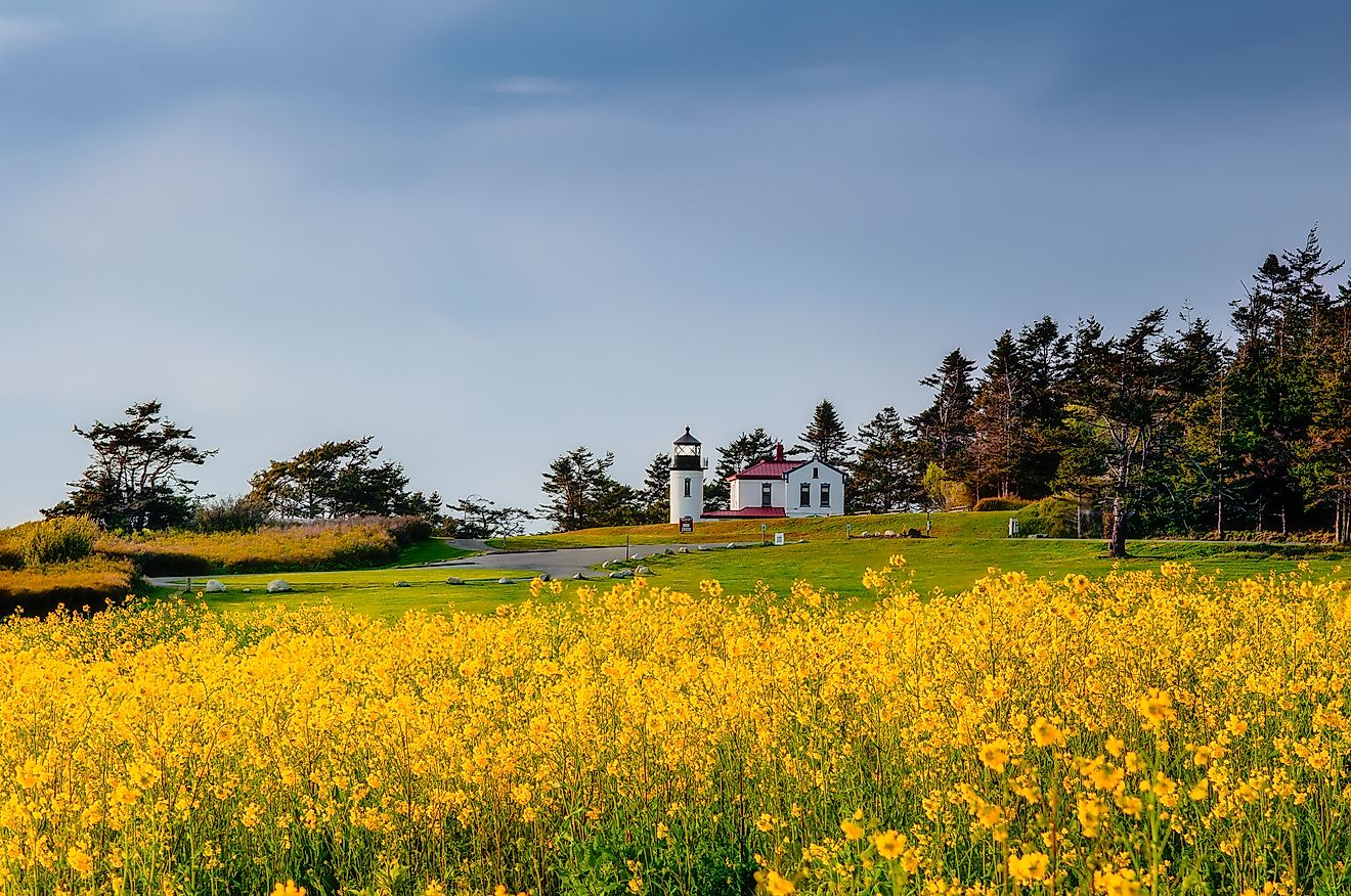A lighthouse near Coupeville, Washington.