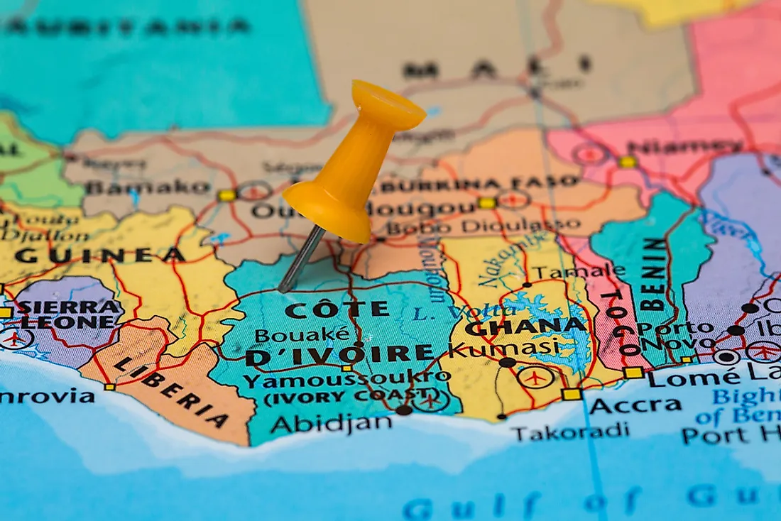 Ivory Coast shares its borders with five other African countries.