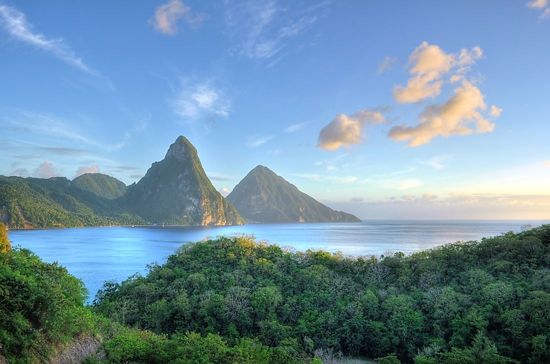 The tropical island of St. Lucia. 