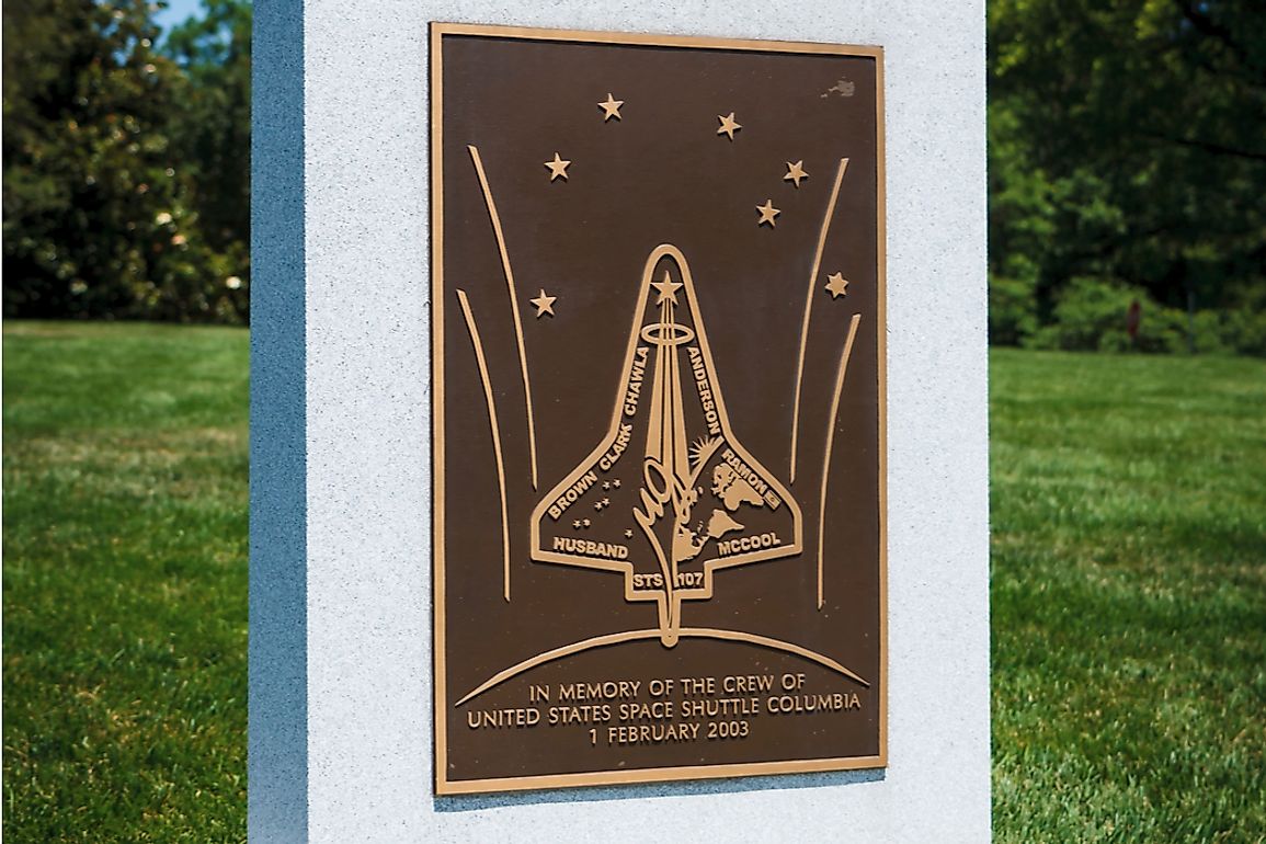 Space Shuttle Columbia memorial at Arlington National Cemetery. Editorial credit: ZRyzner / Shutterstock.com