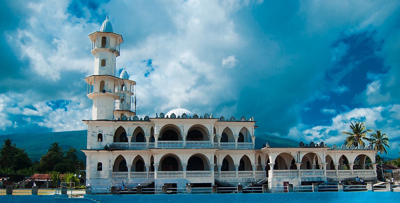 There are many historic mosques in the old city of Moroni, Comoros.