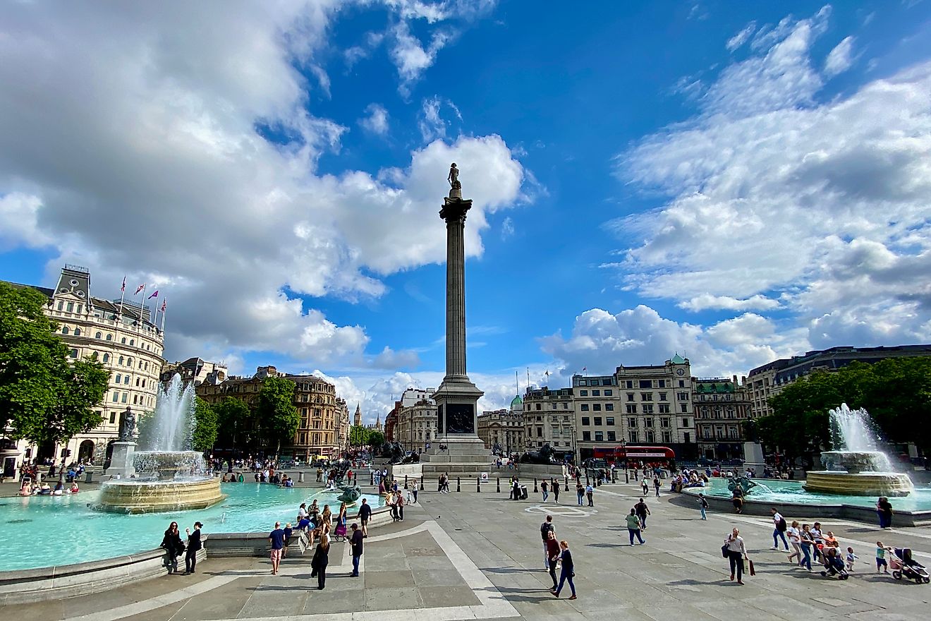Trafalgar Square in London. Image credit: Bryan Dearsley