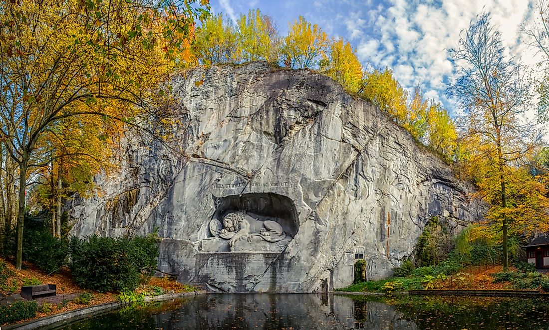 The Lion Monument of Lucerne, Switzerland.