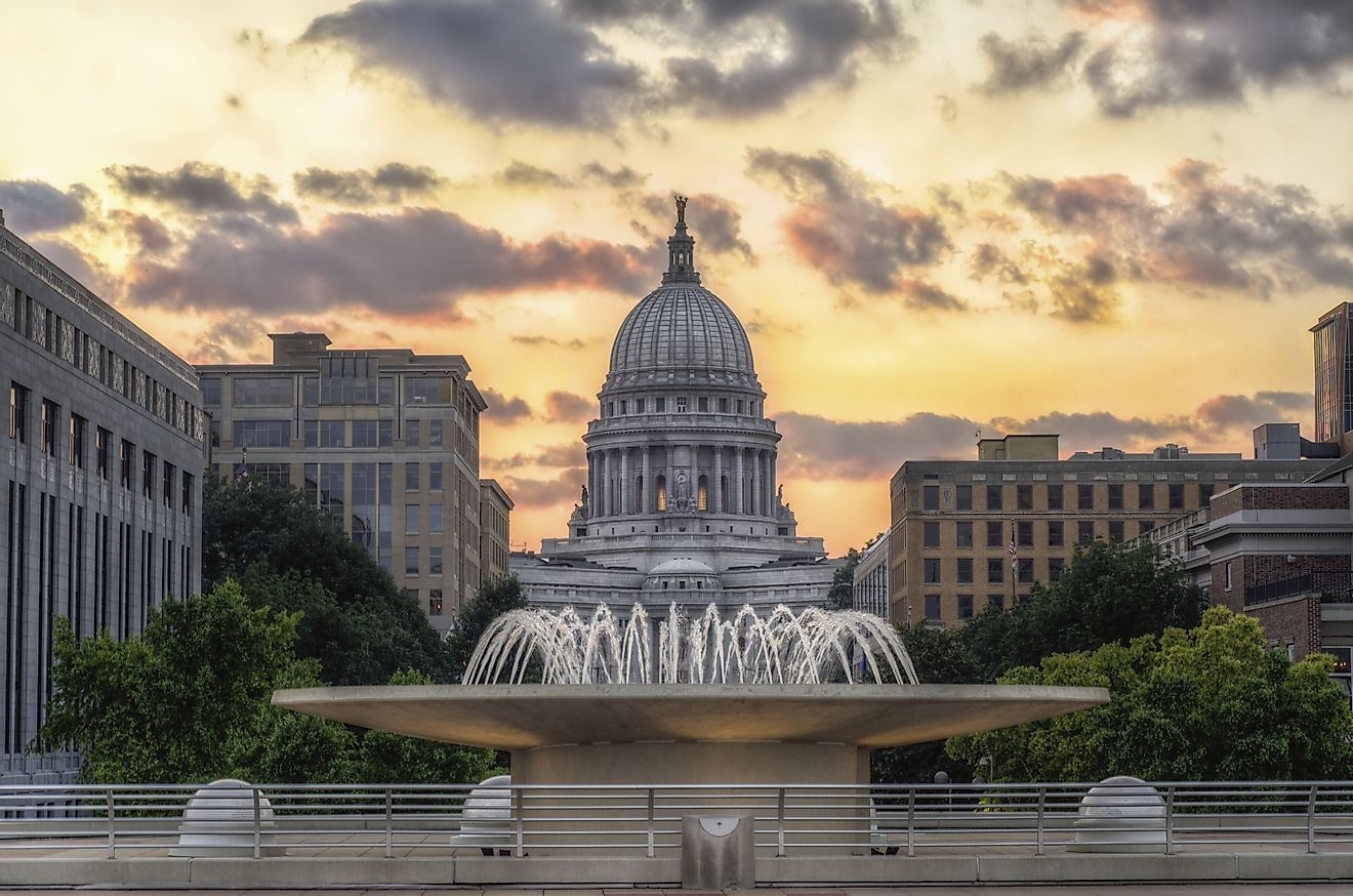 Capital Building in Madison, Wisconsin rate the best city to live in.