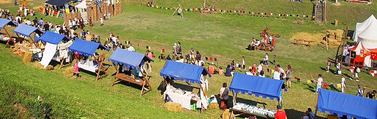 Rennaissance fairs, such as this one in Koprivnica, help modern Croatians stay connected with a rich Croat heritage.