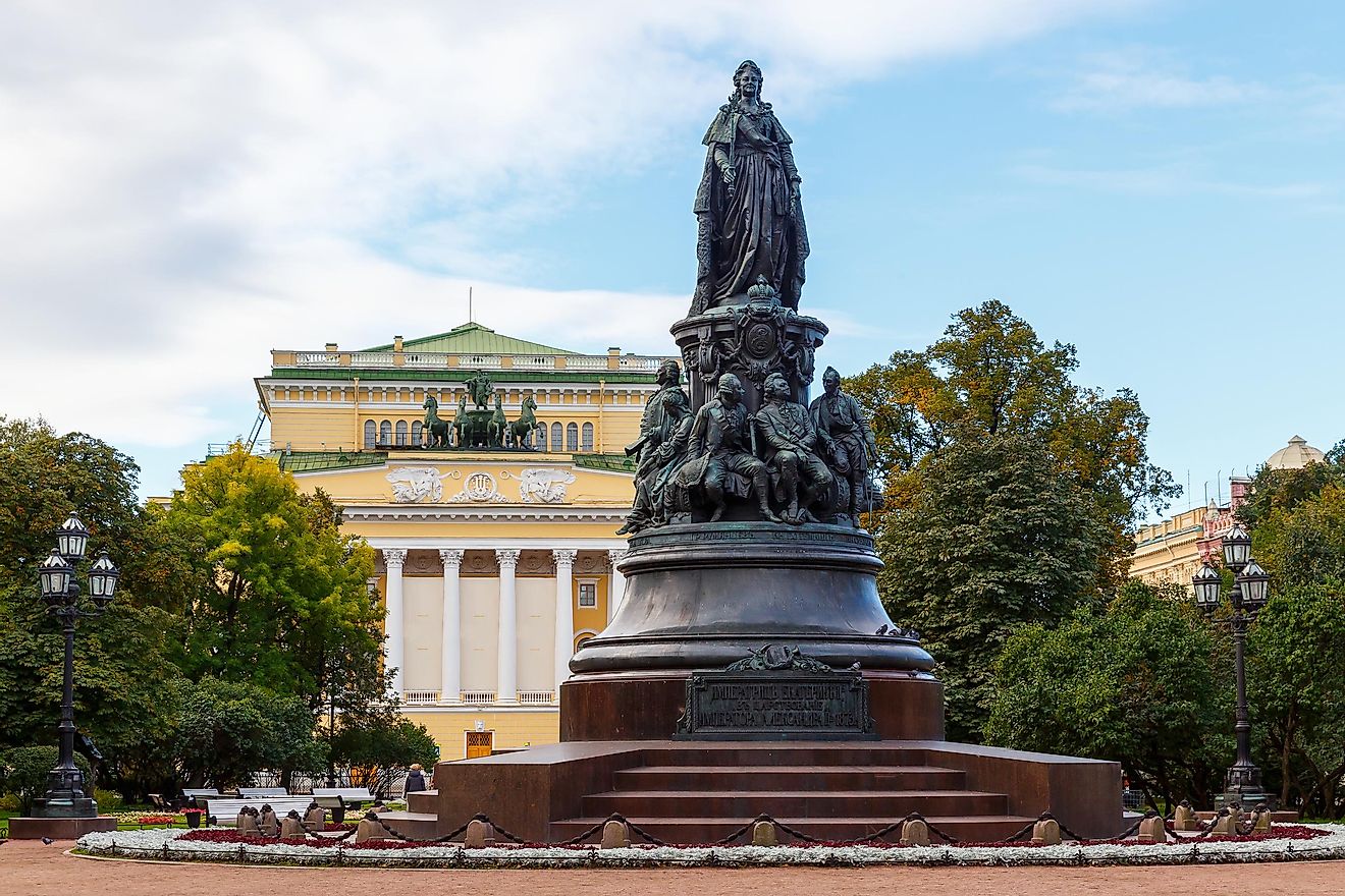Monument to Catherine the Great in St. Petersburg