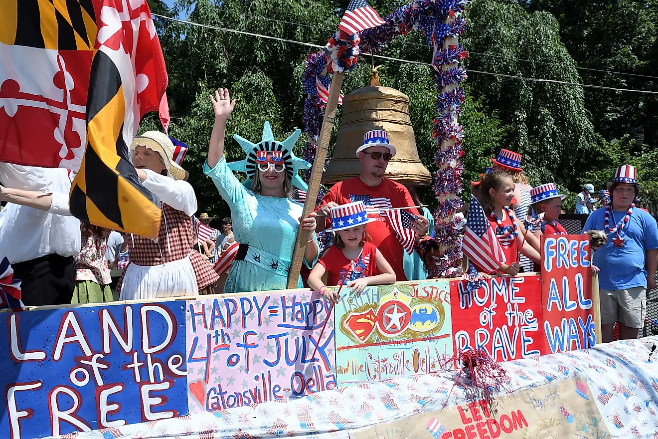 The Fourth of July parade in Catonsville, Maryland. By Maryland GovPics - Catonsville Independence Day Parade, CC BY 2.0, Wikimedia Commons.