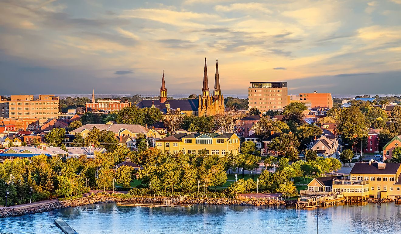 Aerial view of Charlottetown, PEI.