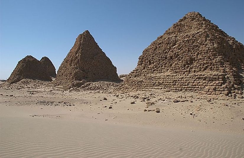 Remnants of the Kushite Nuri pyramids near the ancient Nubian city of Napata (in present-day northern Sudan).