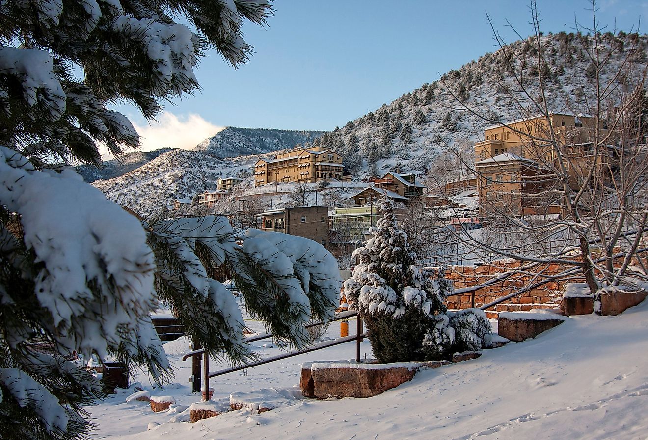 The morning after a good snow storm in Jerome, Arizona.