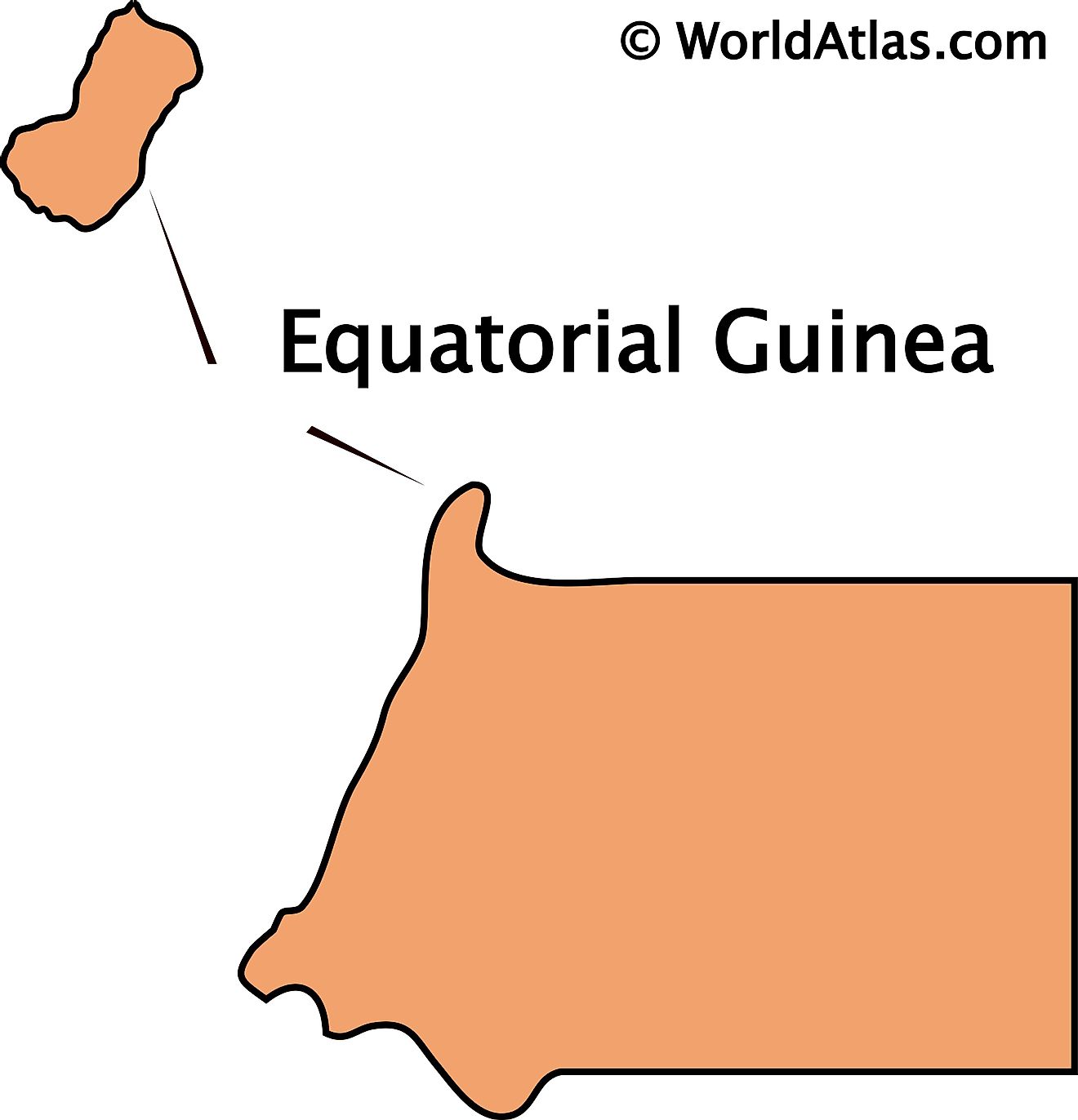 Outline Map of Equatorial Guinea