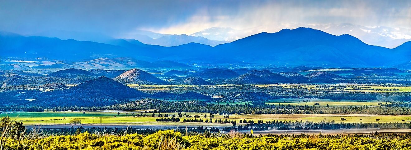 Panorama of Klamath Mountains in northwestern California