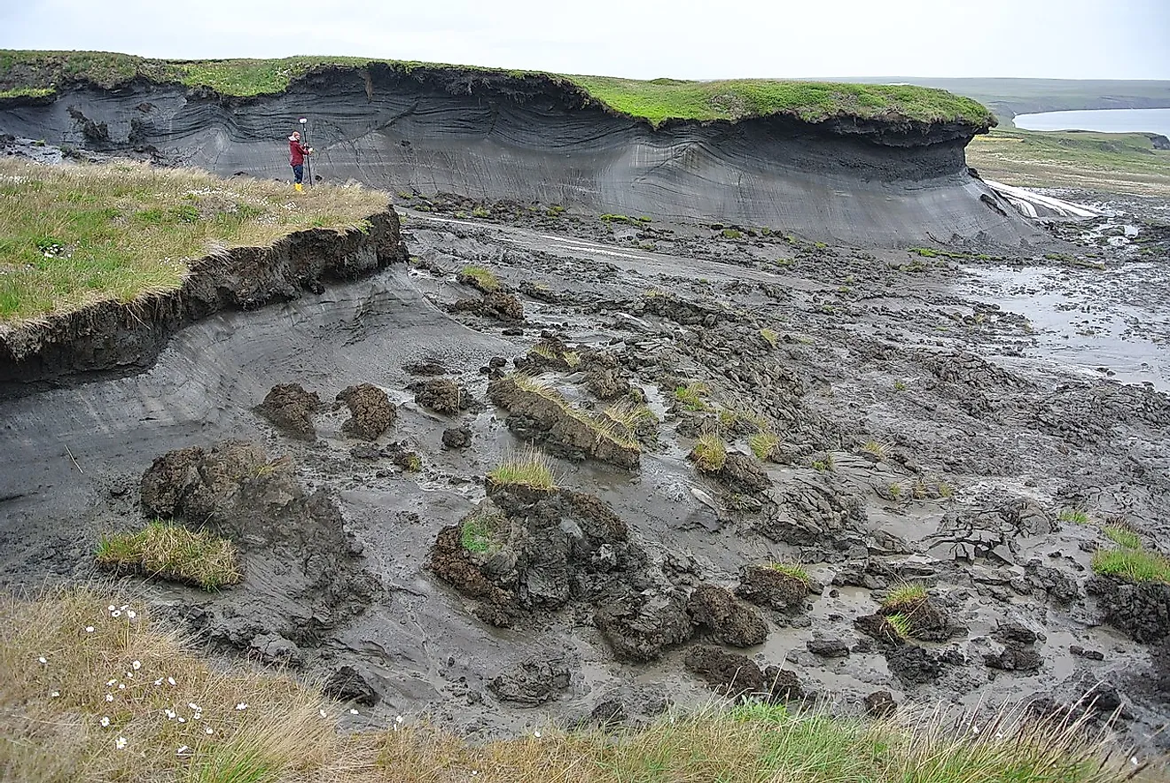 Thawing permafrost in Herschel Island, Canada, 2013. Image credit: Boris Radosavljevic