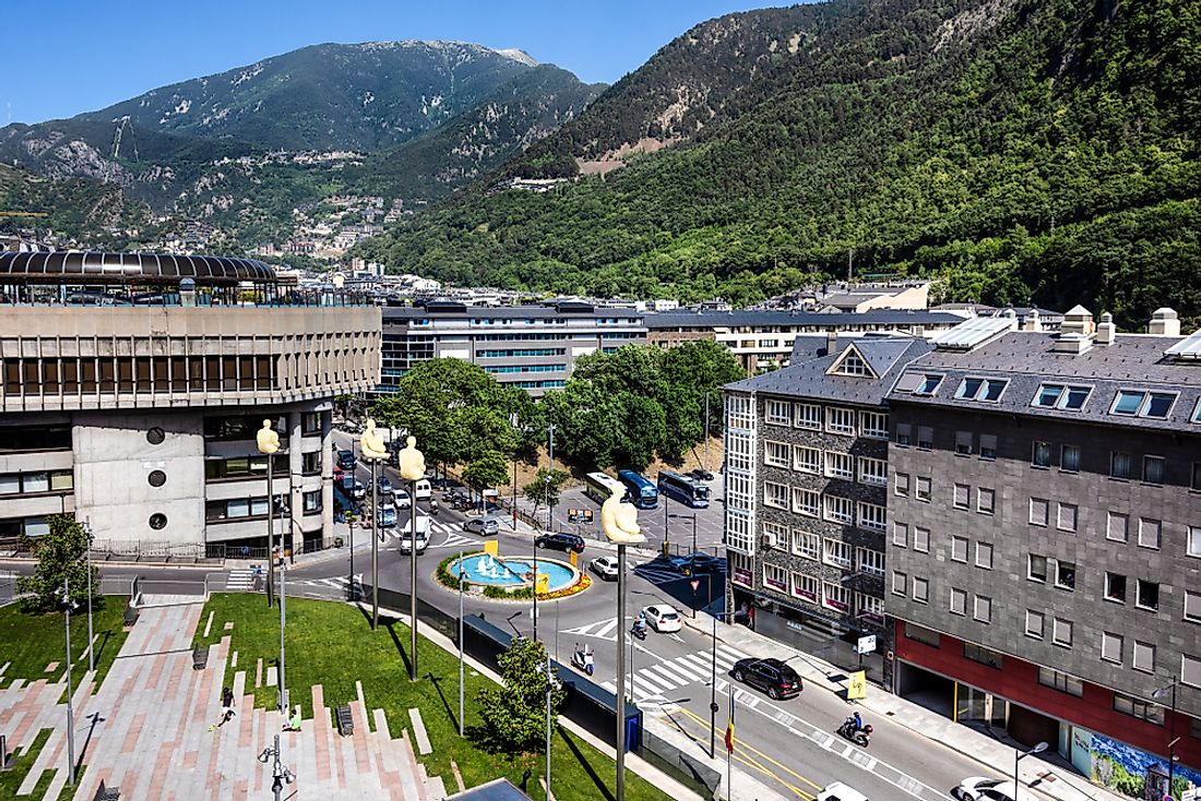 The city center of Andorra la Vella. Editorial credit: Rolf G Wackenberg / Shutterstock.com.