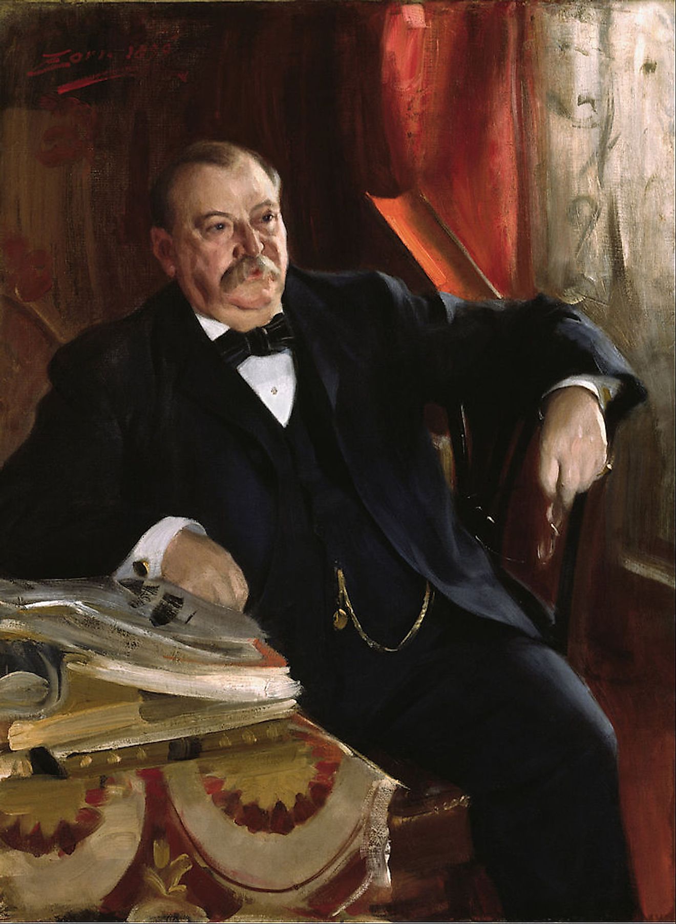 Oil painting of Grover Cleveland, painted in 1899 by Anders Zorn.